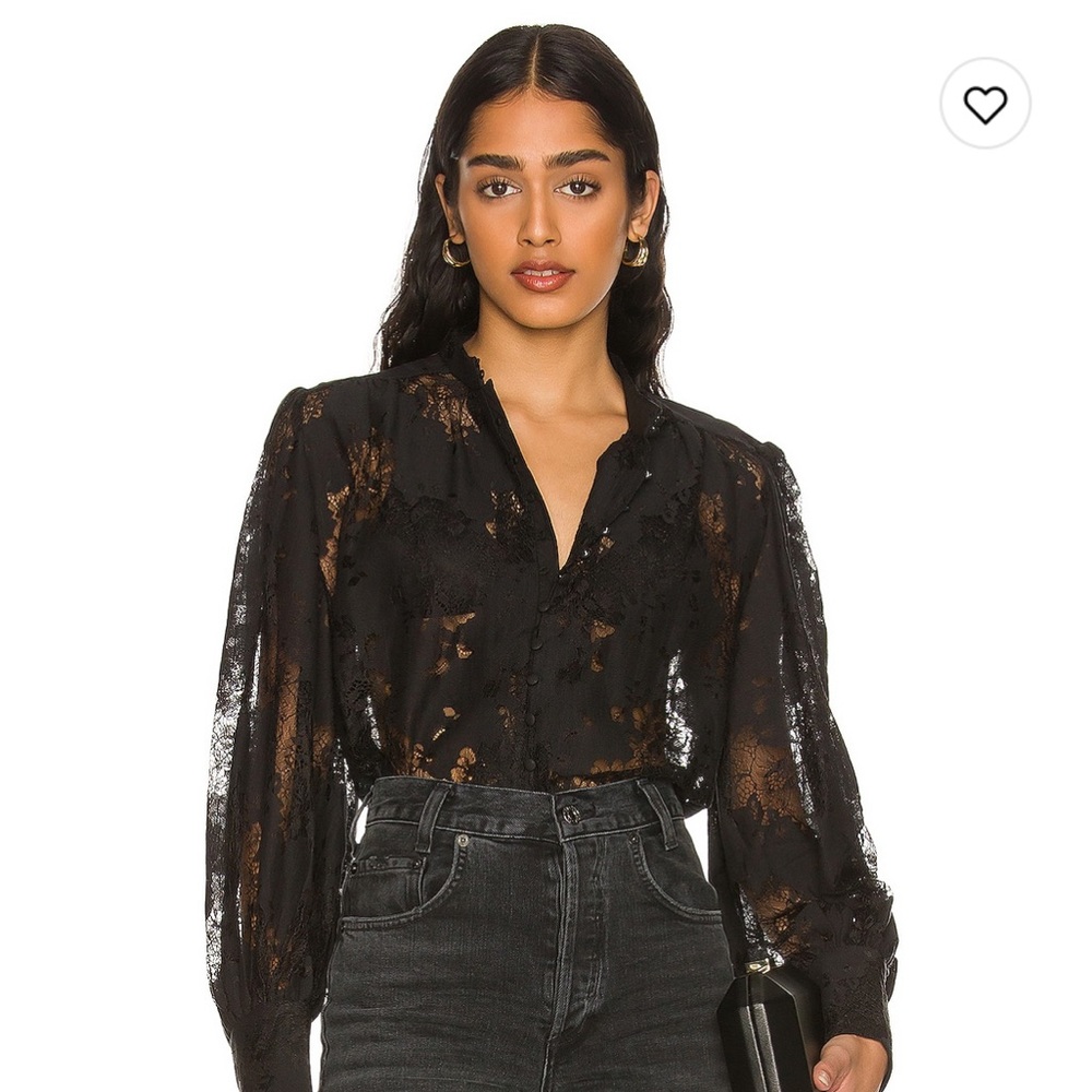 Bardot black lace top - NWOT